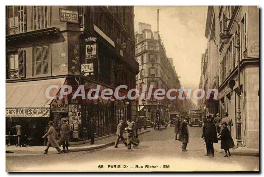 Paris IX — Rue Richer — EM - Frente