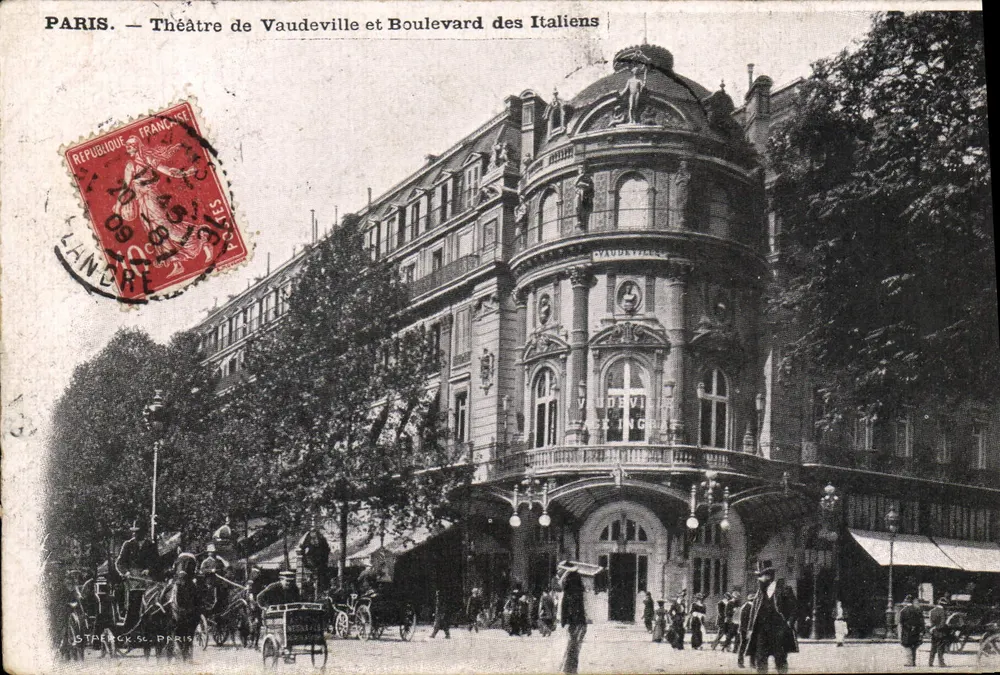 Paris — Theater de Vaudeville und Boulevard des Italiens — Staerck, St. Paris - Vorderseite