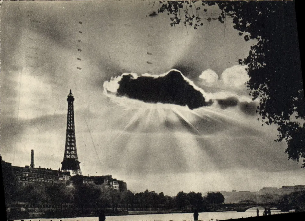 Eiffelturm bei Sonnenuntergang — Éditions Mercœur, n°8 - Vorderseite