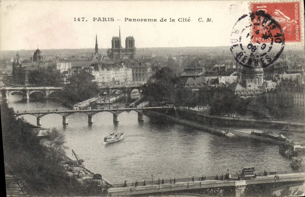 PARIS — Panorama of the Cité — C.M. — no. 147 - Front