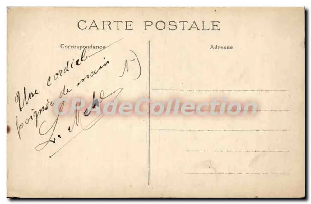 Paris - Praça da Concórdia — vista com coluna da Concórdia e fonte — J.H. n° 517 - Verso