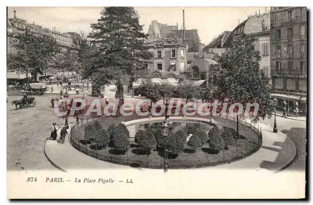 Paris — La Place Pigalle — CH. TENTISTE, n°874 - Frente