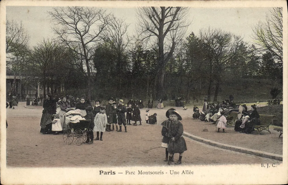 Parigi — Parco Montsouris — Una Allée — B. J. C. - Recto