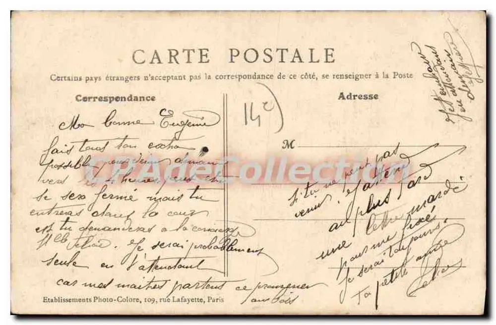 Parigi — Parco Montsouris — Una Allée — B. J. C. - Verso