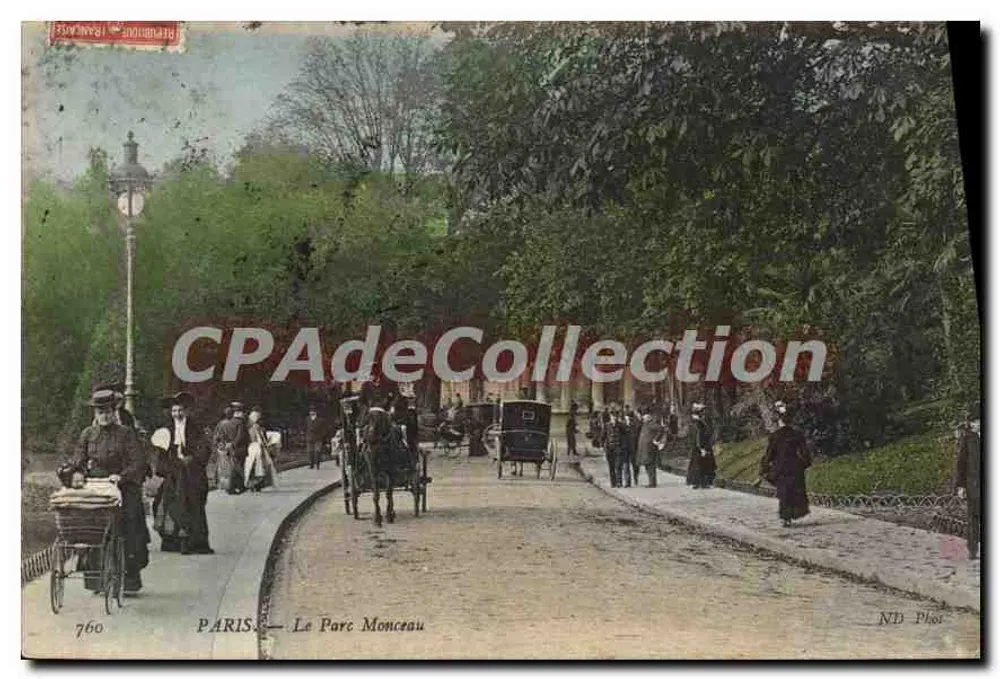 PARIS — The Monceau Park — ND Photo - Front