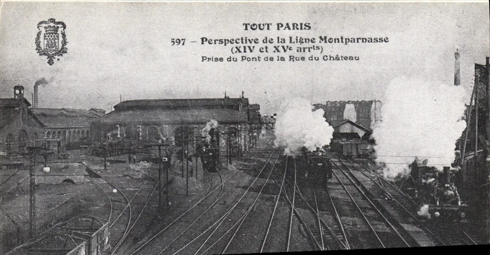 Ansicht der Linie Montparnasse — Perspektive des Brückens der Straße du Château — TOUT PARIS, n°597 - Vorderseite