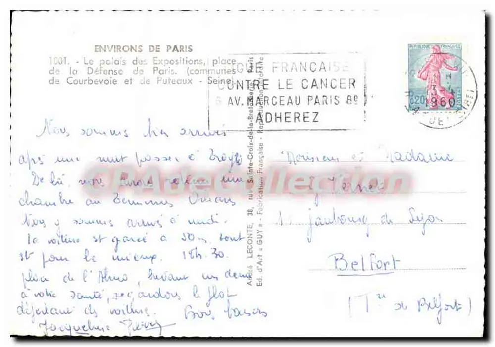 Palais des Expositions — Courbevoie — Éd. d'Art « Guy » - Back