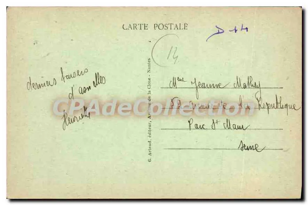 Arromanches-les-Bains (Calvados) — Die Grouin-Strand — G. Arinud, Verleger, Av. de la Clore - Nantes, n°25 - Rückseite
