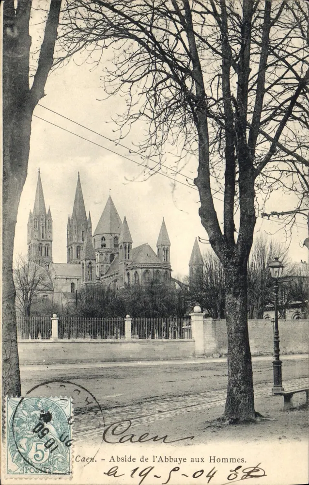Caen — Abside da Abadia dos Homens — Editor anônimo, número de série não visível - Frente