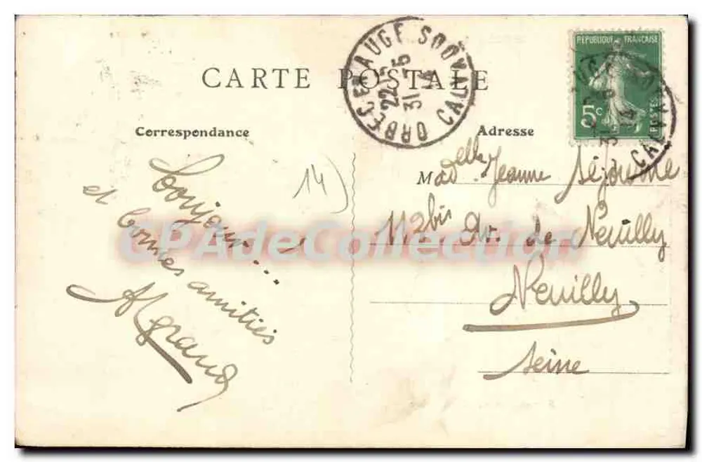 Orbec — Het Kasteel van La Vespière — Uitgave Gosson, talbacs, Orbec - Achterkant