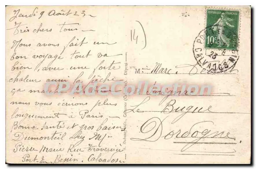 PORT-en-BESSIN - Die Stadt und der Hafen — A+D 169 - Rückseite