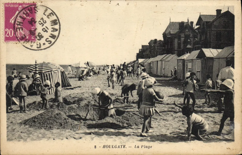 Houlgate — Plaża — wydawca G. Amoud, Nantes, nr 8 - Awers