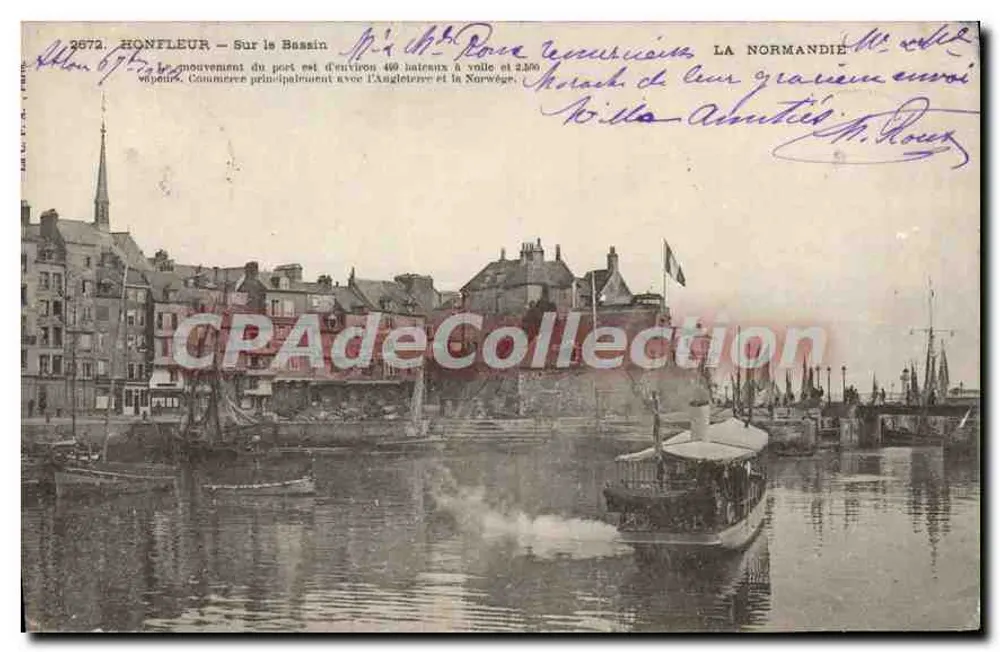 Honfleur — Sobre o Bassin — Editor: La Normandie, n° 2672 - Frente