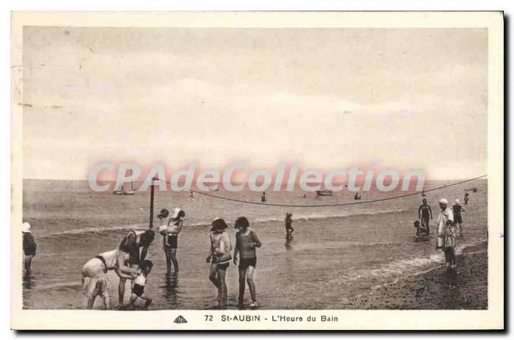 St-Aubin - A Hora do Banho — CPAdeCollection, n°72 - Frente