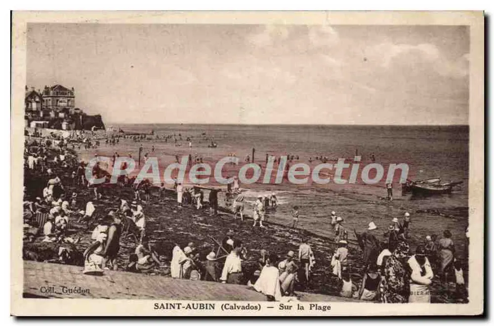 Saint-Aubin (Calvados) — Na Praia — Coleção Guédan - Frente