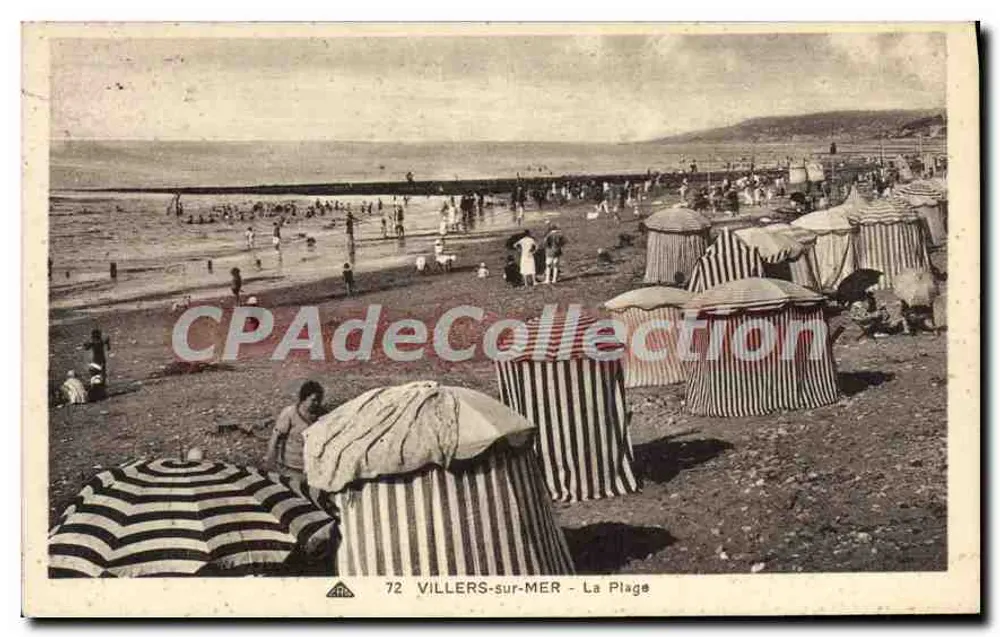 Villers-sur-Mer — A Praia — CPAdeCollection - Frente