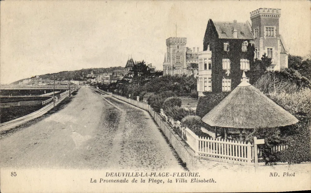 Deauville-La-Plage-Fleurie — De Promenade de la Plage, het Huis Elisabeth — ND. Fot, n°85 - Voorkant
