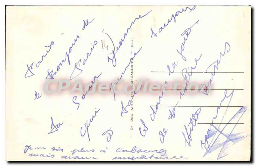 Cabourg — Die Gärten des Casinos und die Villen — Antike Ansichtskarte Nr. 132, Verlag Antike Ansichtskarte des Arts Photo Mécanique - Rückseite