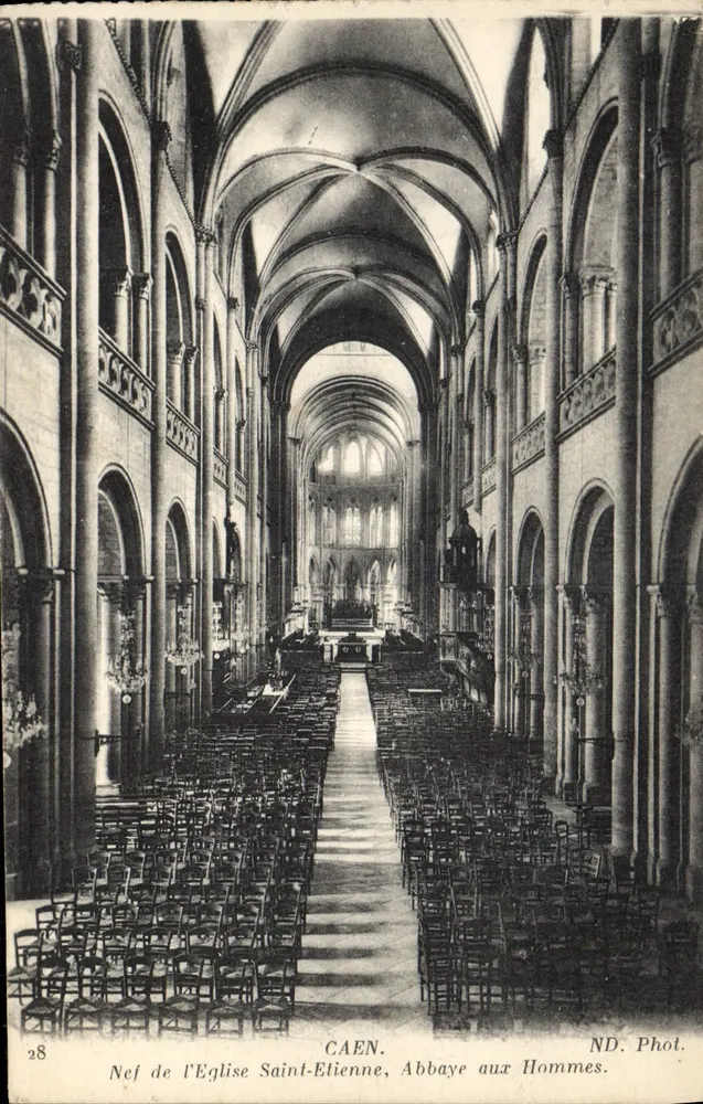 Nave der Kirche Saint-Étienne, Abbaye aux Hommes — Caen — ND. Fot. n°28 - Vorderseite