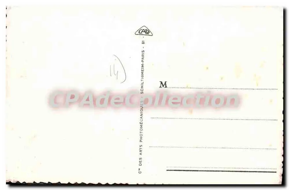 Langrune - As cabines na praia — Bilhete postal antigo n°108 - Verso