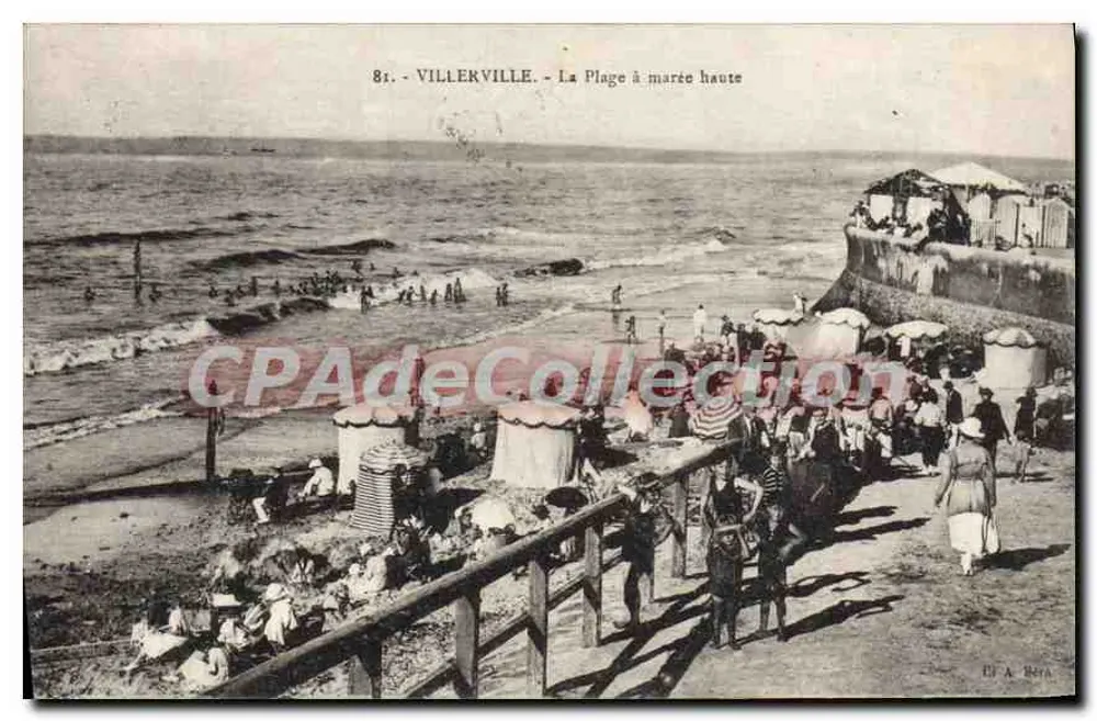 Viller ville - A Praia com maré alta - Éd. A. Bata n°81 - Frente