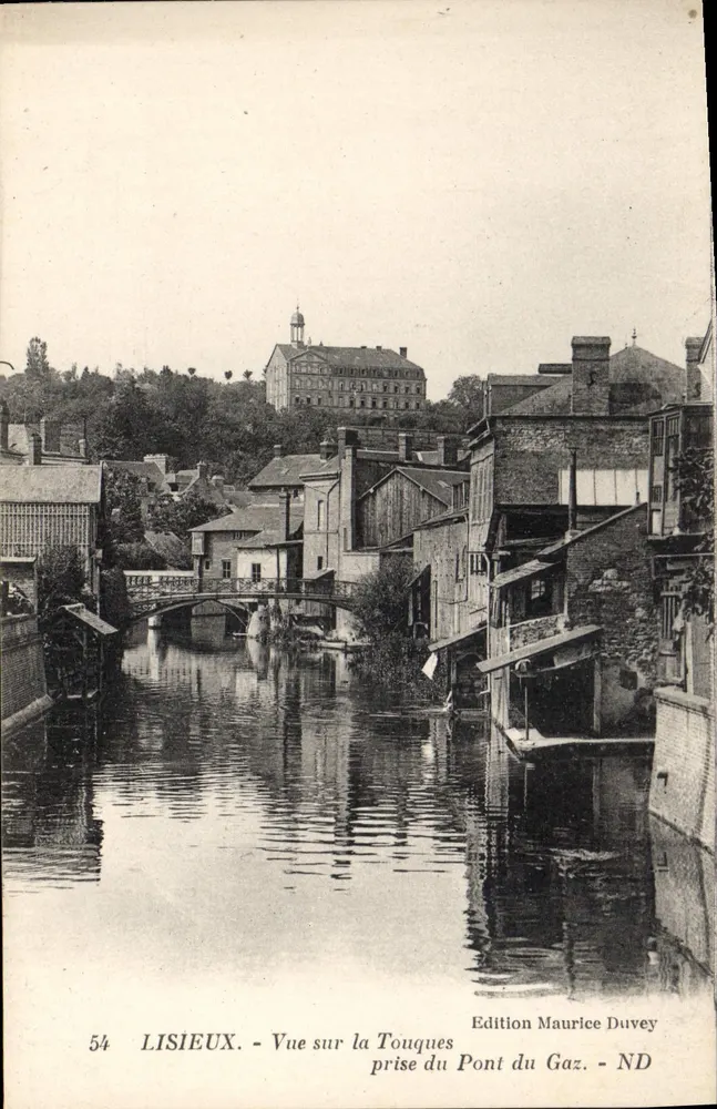Lisieux - Ansicht der Touques von der Gaz-Brücke - Edition Maurice Duvey - Vorderseite
