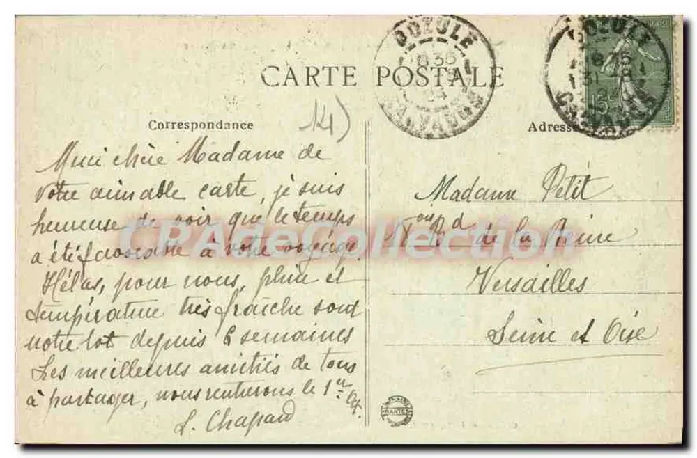 Caen — Panoramische Ansicht vom Saint-Pierre-Dom — Sammlung F. A., Foto - Rückseite