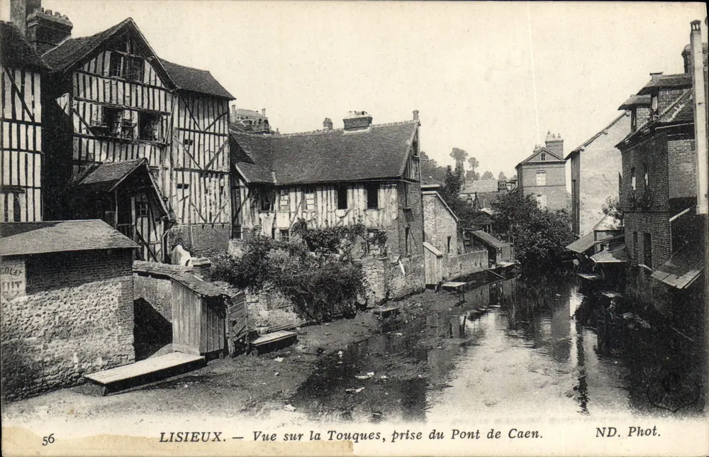 Lisieux — Ansicht der Touques, aufgenommen vom Pont de Caen — ND. Foto n°56 - Vorderseite
