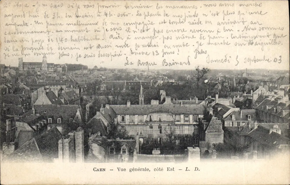 Caen — Vista geral, lado Leste — L. D. - Frente