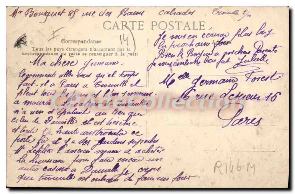 Trouville — Das Casino, Blick über die Touques — Éditeur ELD, n°61 - Rückseite