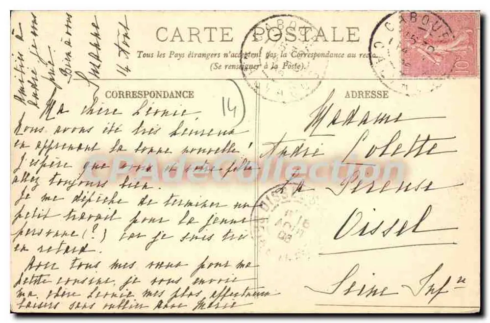 Dives — Die Hostellerie von Wilhelm dem Eroberer und die Straße von Listieux — LL. - Rückseite