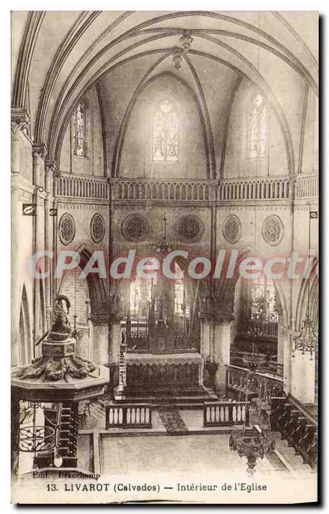 LIVAROT (Calvados) — Innenansicht der Kirche — Verleger Beauchamp - Vorderseite
