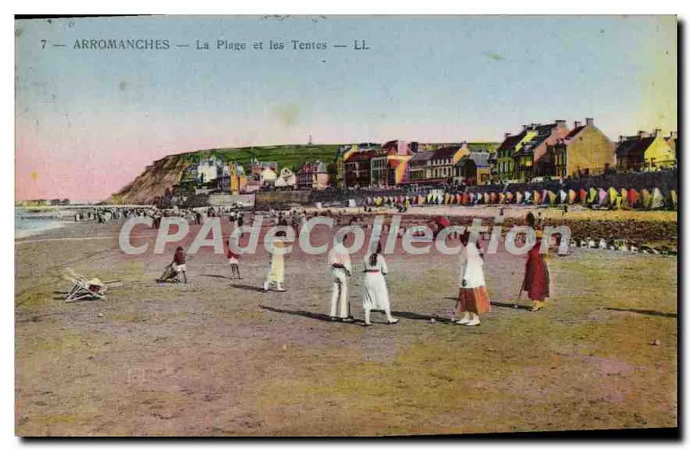 Arromanches — A Praia e as Tendas — LL - Frente