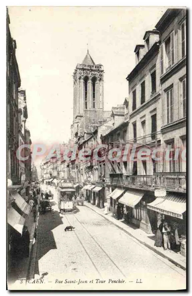 Caen — Rue Saint-Jean e Torre Inclinada — LL - Frente