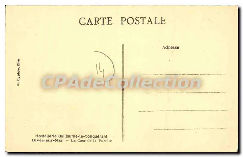 Dives-sur-Mer — La Cour de la Pucelle — Hostellerie Guillaume-le-Conquérant - Rückseite