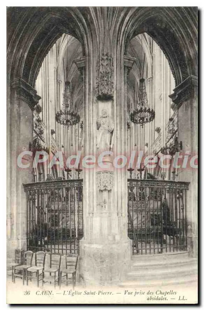 Caen — Die Kirche Saint-Pierre — Ansicht aus den Apsidenkapellen — LL. n°36 - Vorderseite