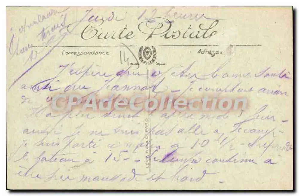 Honfleur — Die Lieutenant und der Hafen — LL. n°13 - Rückseite