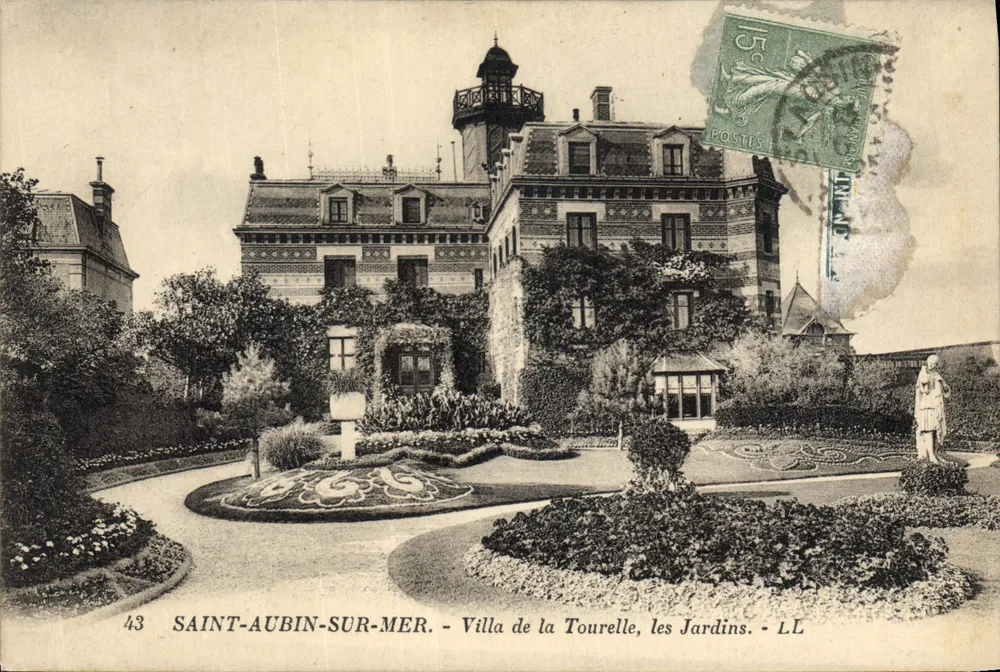 Saint-Aubin-sur-Mer — Villa de la Tourelle, die Gärten — LL - Vorderseite