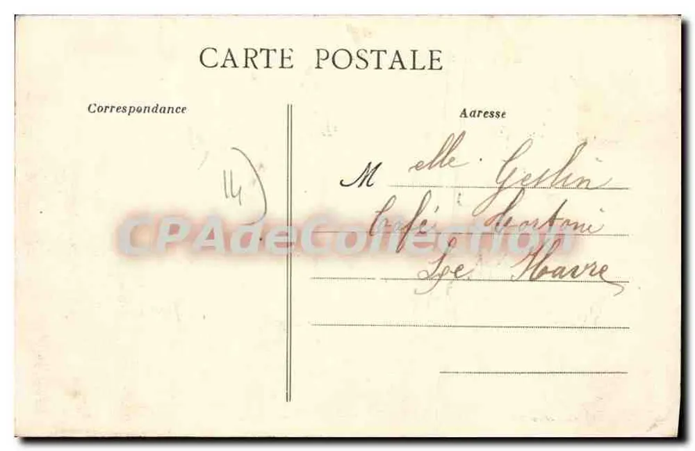 Caen — Torpedeiros no cais — Coleção AD - Verso