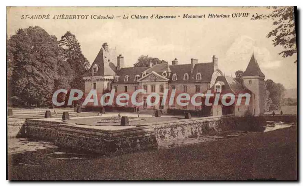 St-André-d'Hébertot (Calvados) — Schloss Aguesseau — Historisches Denkmal (18. Jahrhundert) - Vorderseite