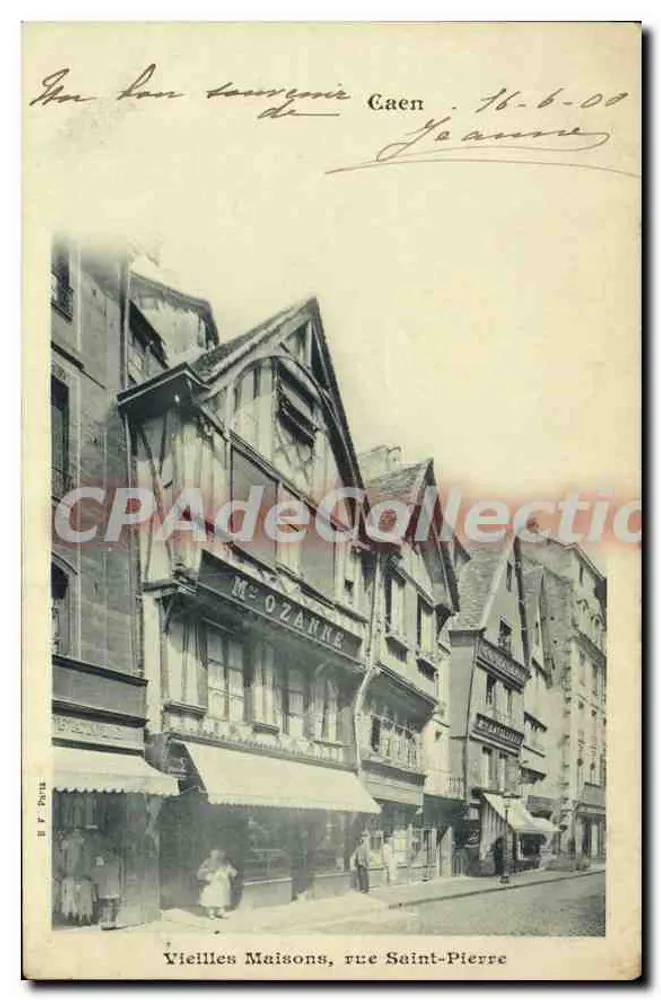Vecchie Case, via San Pietro — Caen — editore H. F. Peltz - Recto