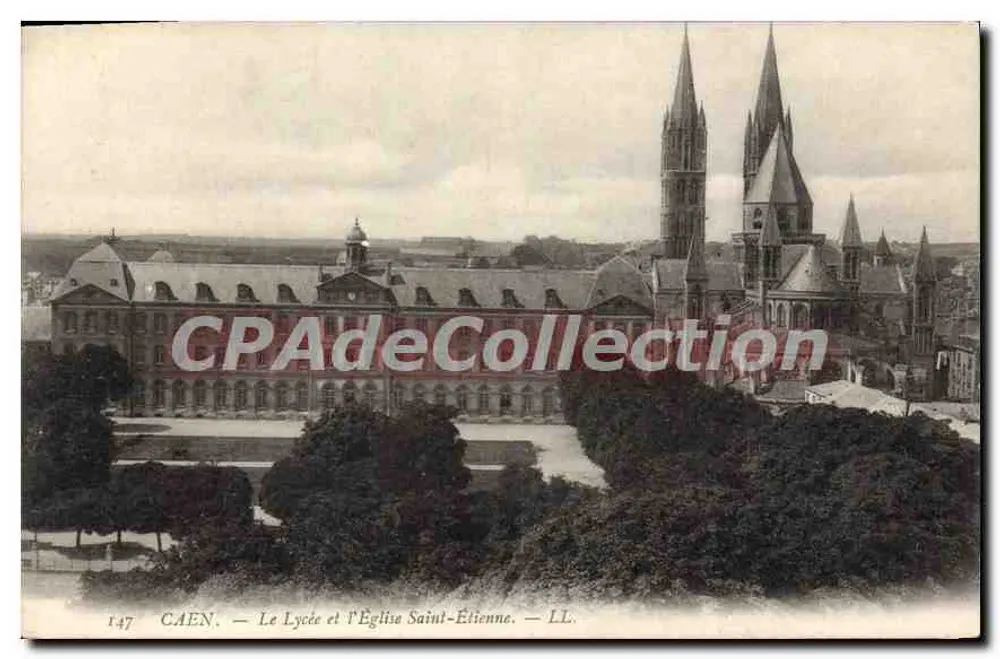 Caen — O Liceu e a Igreja de São Etienne — LL, n° 147 - Frente