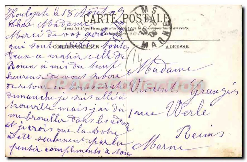 Beuzeval-Houlgate — A Embocadura da Dives — LL. — Série 30 - Verso