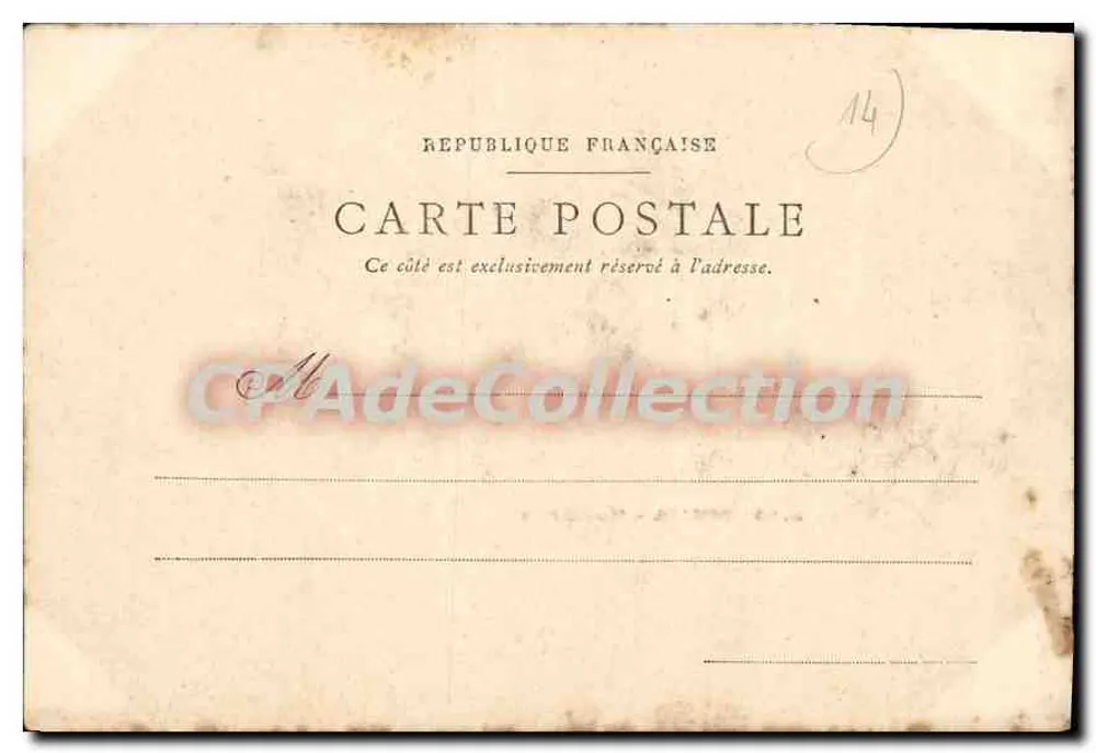 COURSEULLES — Piazza de Caen — J. Bréchet, editor - Verso