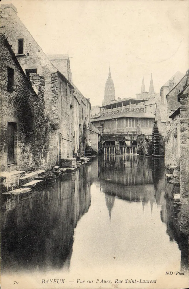 Bayeux — Ansicht der Aure, Straße Saint-Laurent — ND Phot - Vorderseite
