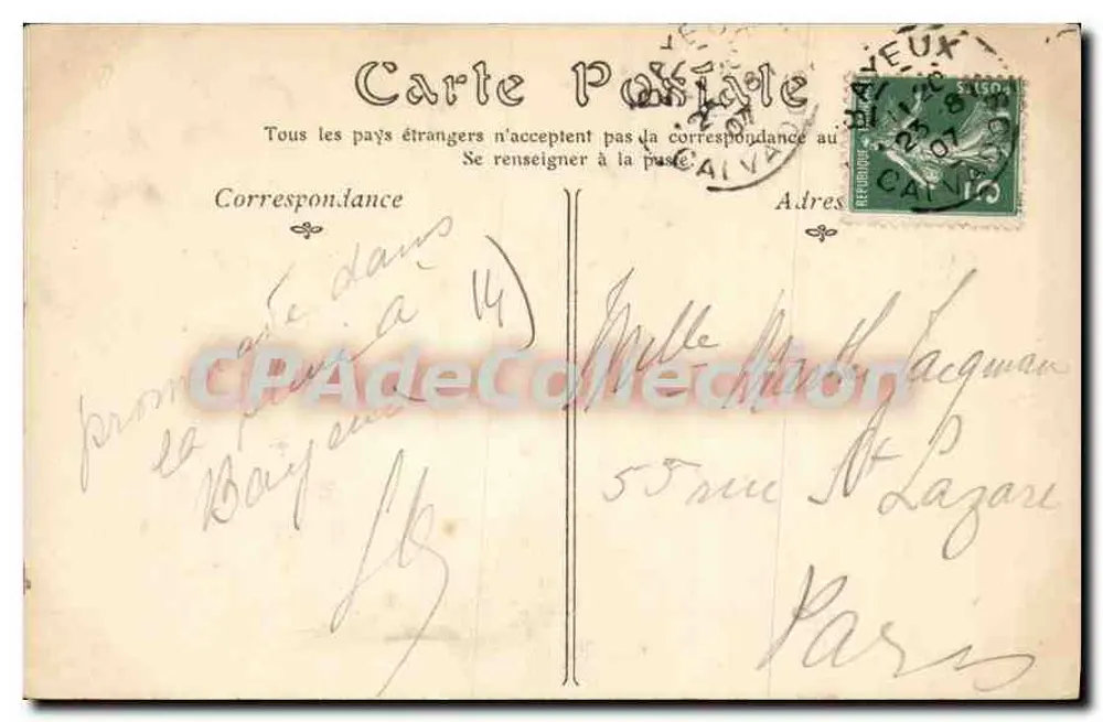 Bayeux — Casa della Rue Saint-Martin — P. Labbe Restaurateur - Verso