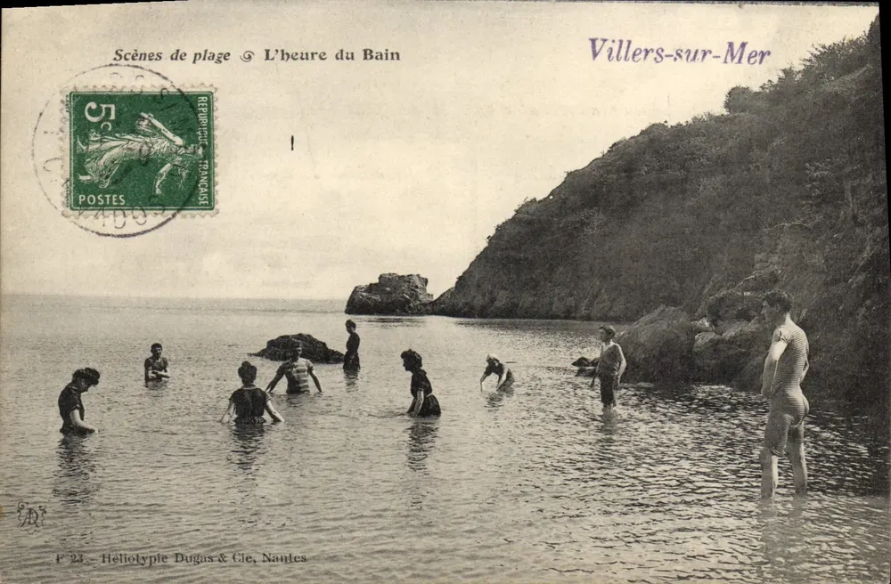 Villers-sur-Mer — L'heure du Bain — Héliotypie Dugas & Cie, Nantes - Vorderseite