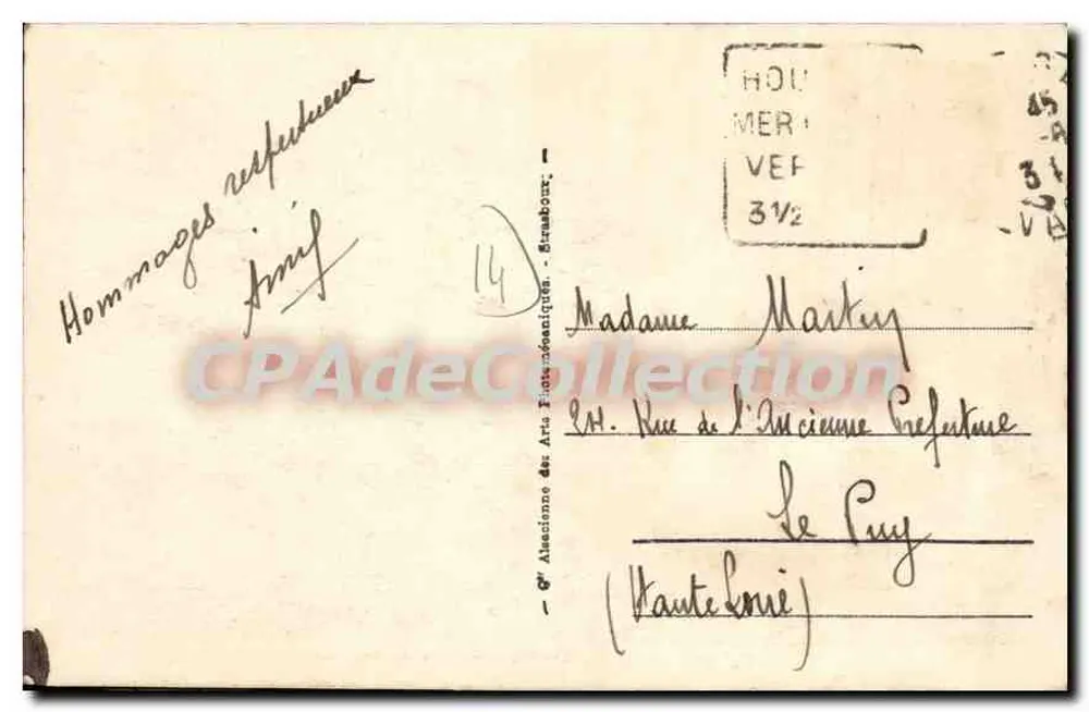 Houlgate - A foz do Drochon — editor A. H. A. n°79 - Verso