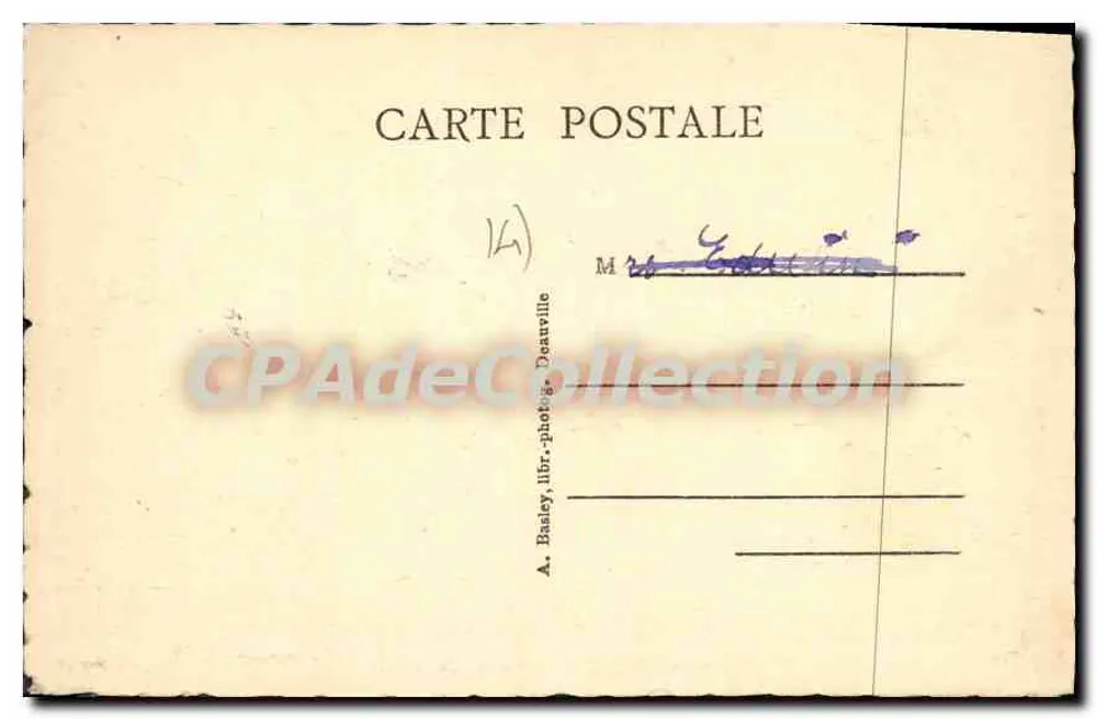 Deauville — Gruppi di ville — A. Basley, libraio-fotografo, Deauville - Verso