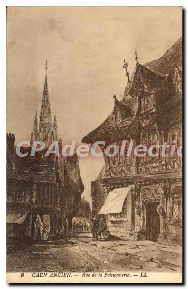Alt Caen — Rue de la Poissonnerie — LL. n°8 - Vorderseite